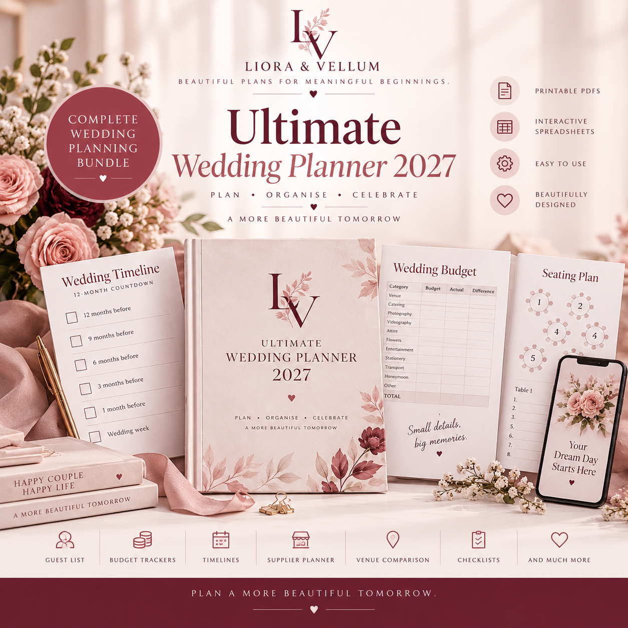 Ultimate Wedding Planner 2027 by Liora & Vellum